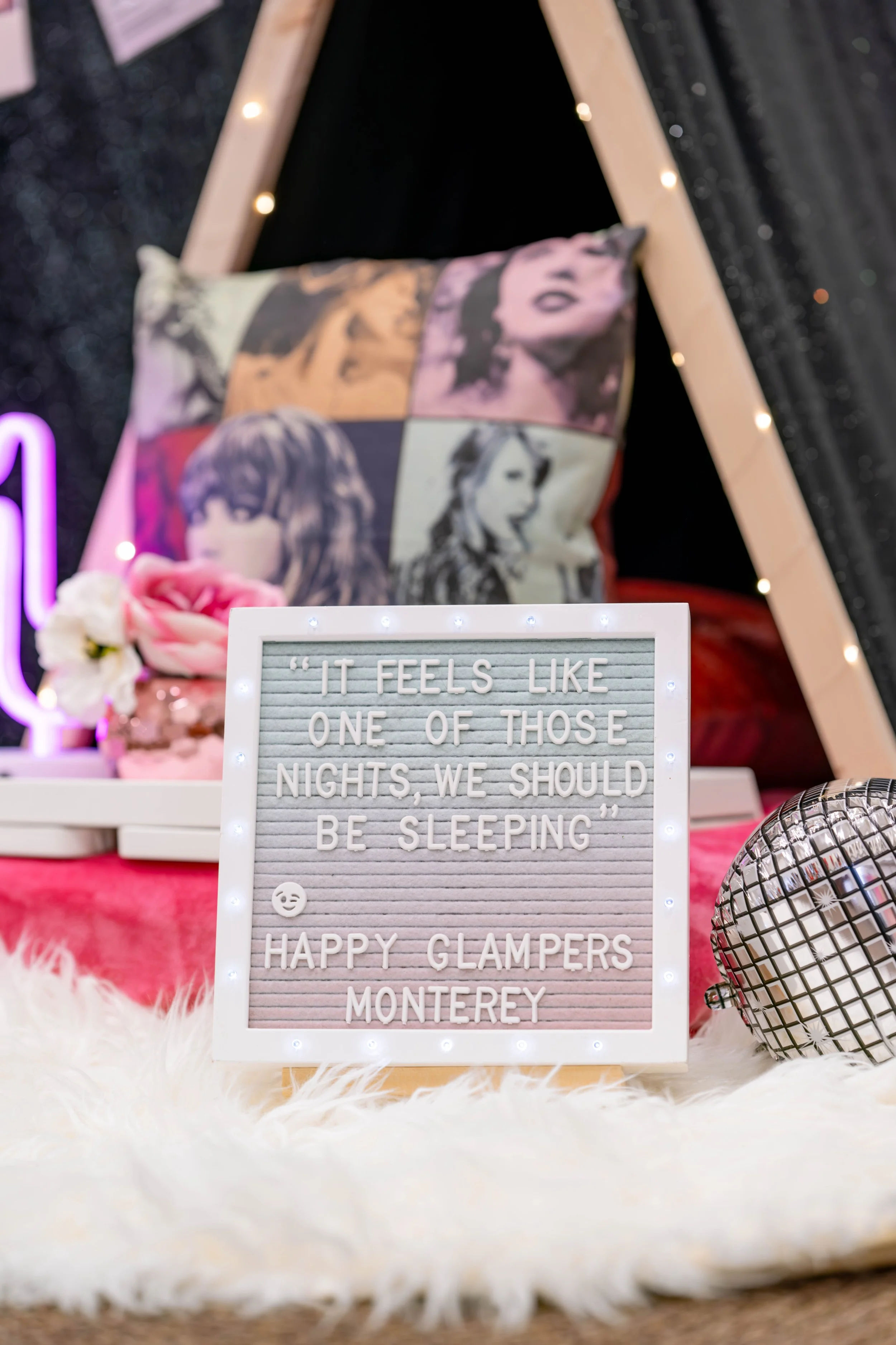 taylor swift eras tour theme sleepover party tents