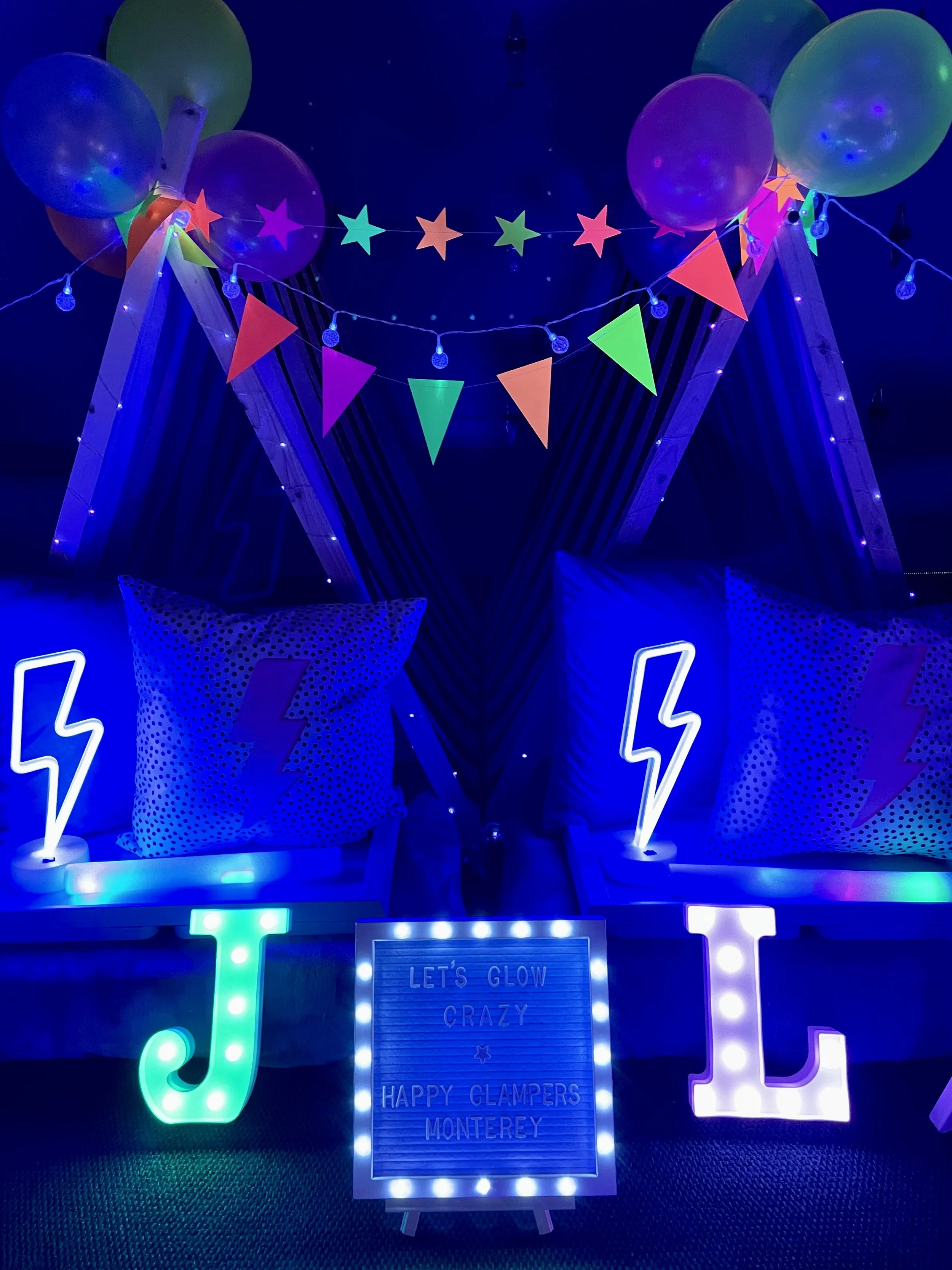 glow in the dark sleepover party