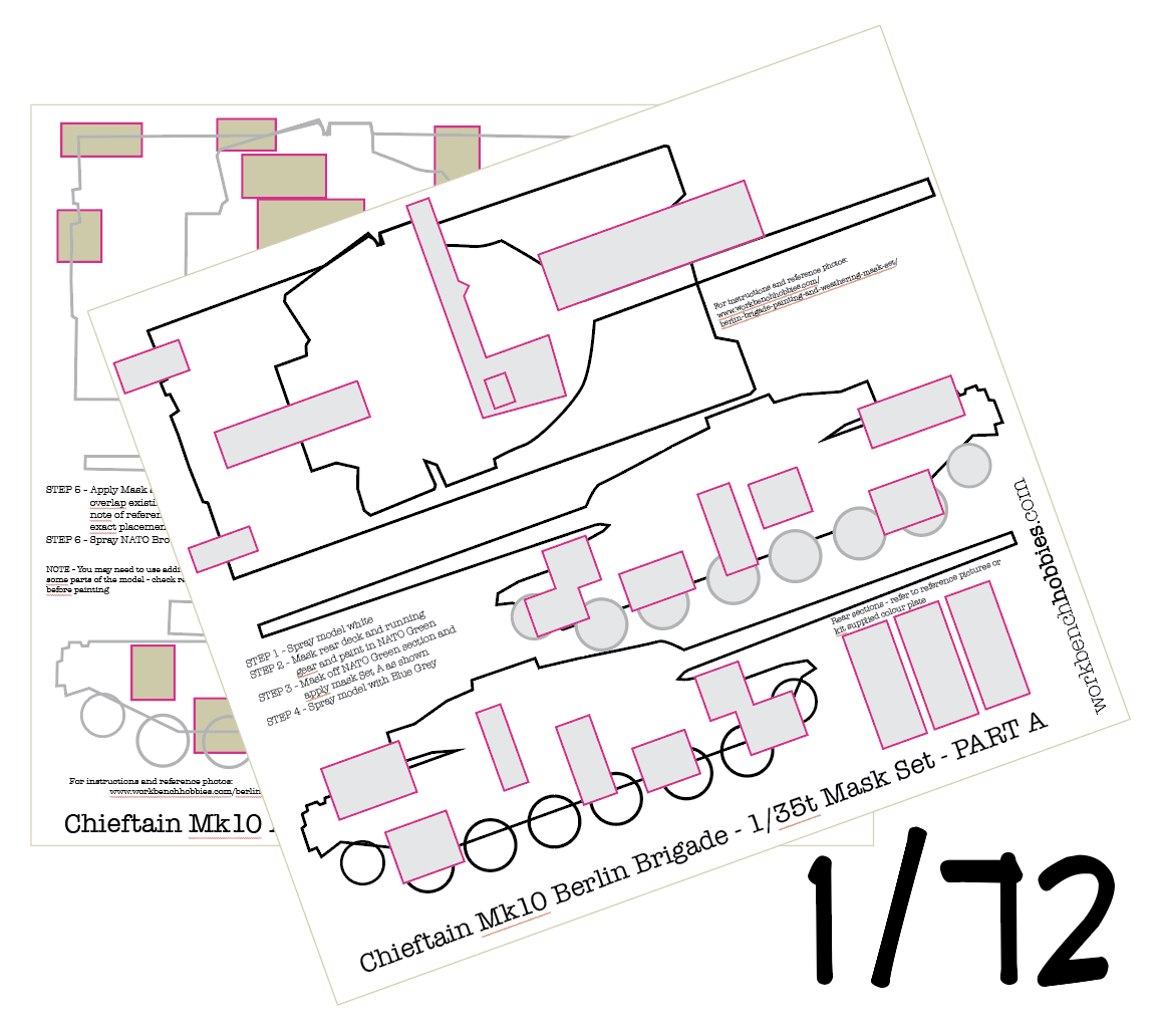 Chieftain Berlin Brigade Paint Masks - 1/72