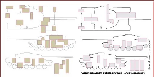 Painting the Berlin Brigade Chieftain with the WB Hobbies Mask Set - 1/35