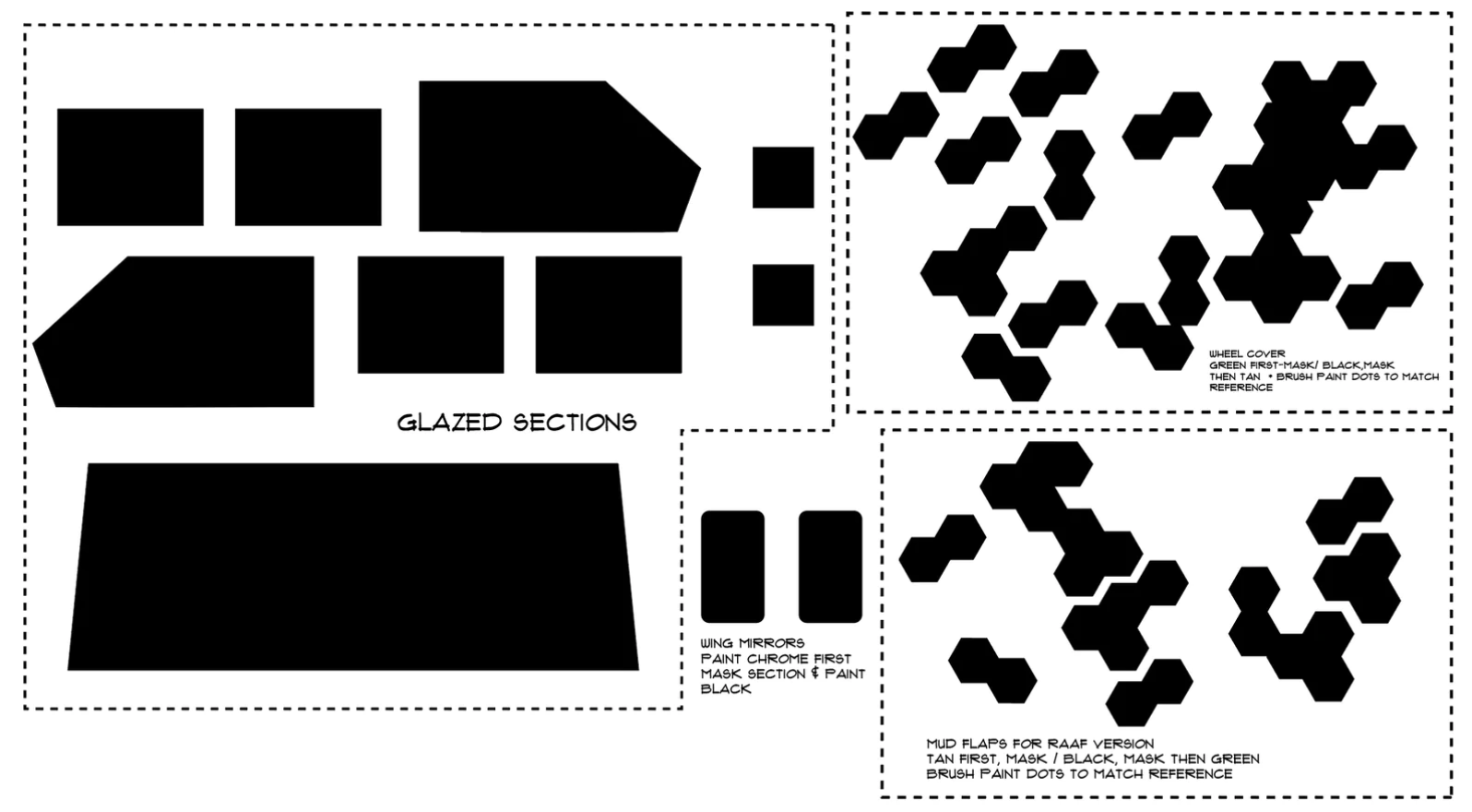 MASK SET for 1/72 Bushmaster Spare Wheel Cover