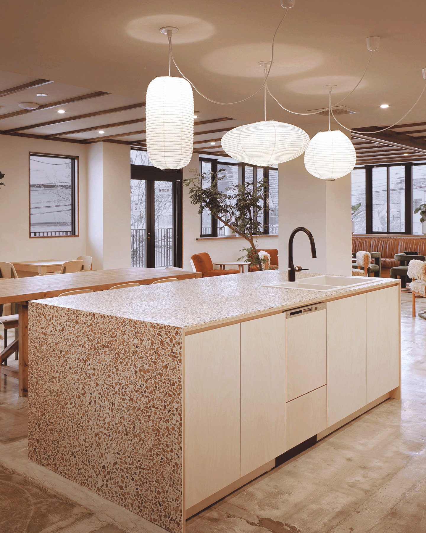 Here are a few shots of the @_foresso details from Evo Hotel. 

Foresso is a timber terrazzo, made using waste wood sourced from local sawmills, and construction sites. We used it through the hotel &ndash; from the bar counter and tables to finer det