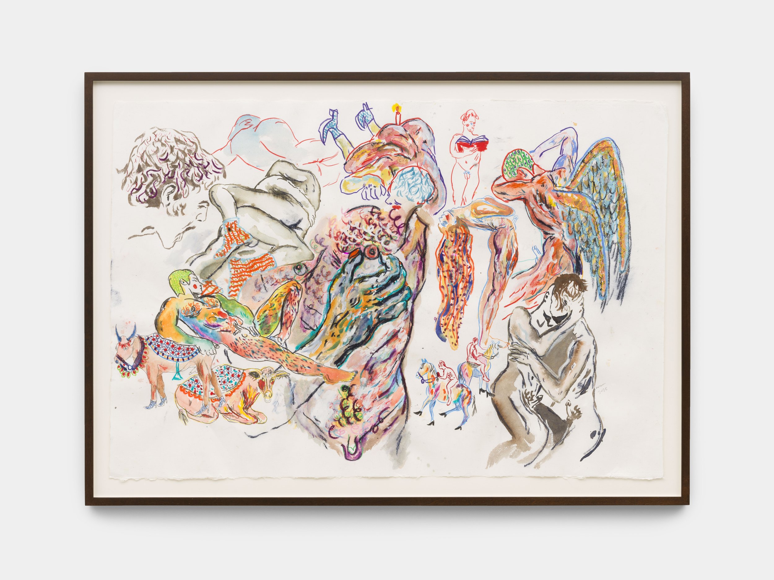 Forbidden Colours I, 2025
Ink, crayons and watercolour on kozo
paper
67 x 97 cm