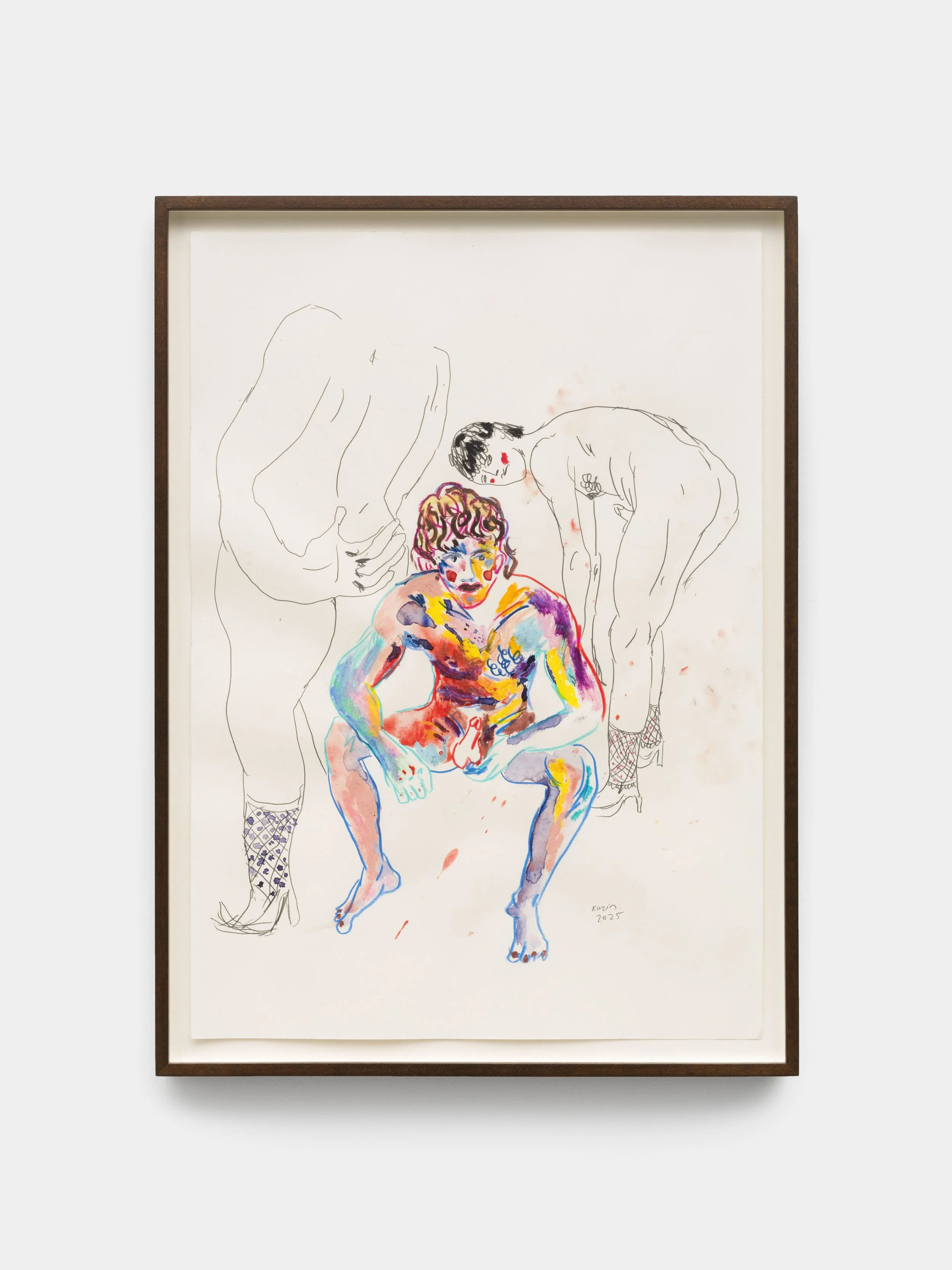 Trace becoming form V, 2025
Watercolour and crayon on paper
42 x 29.7 cm