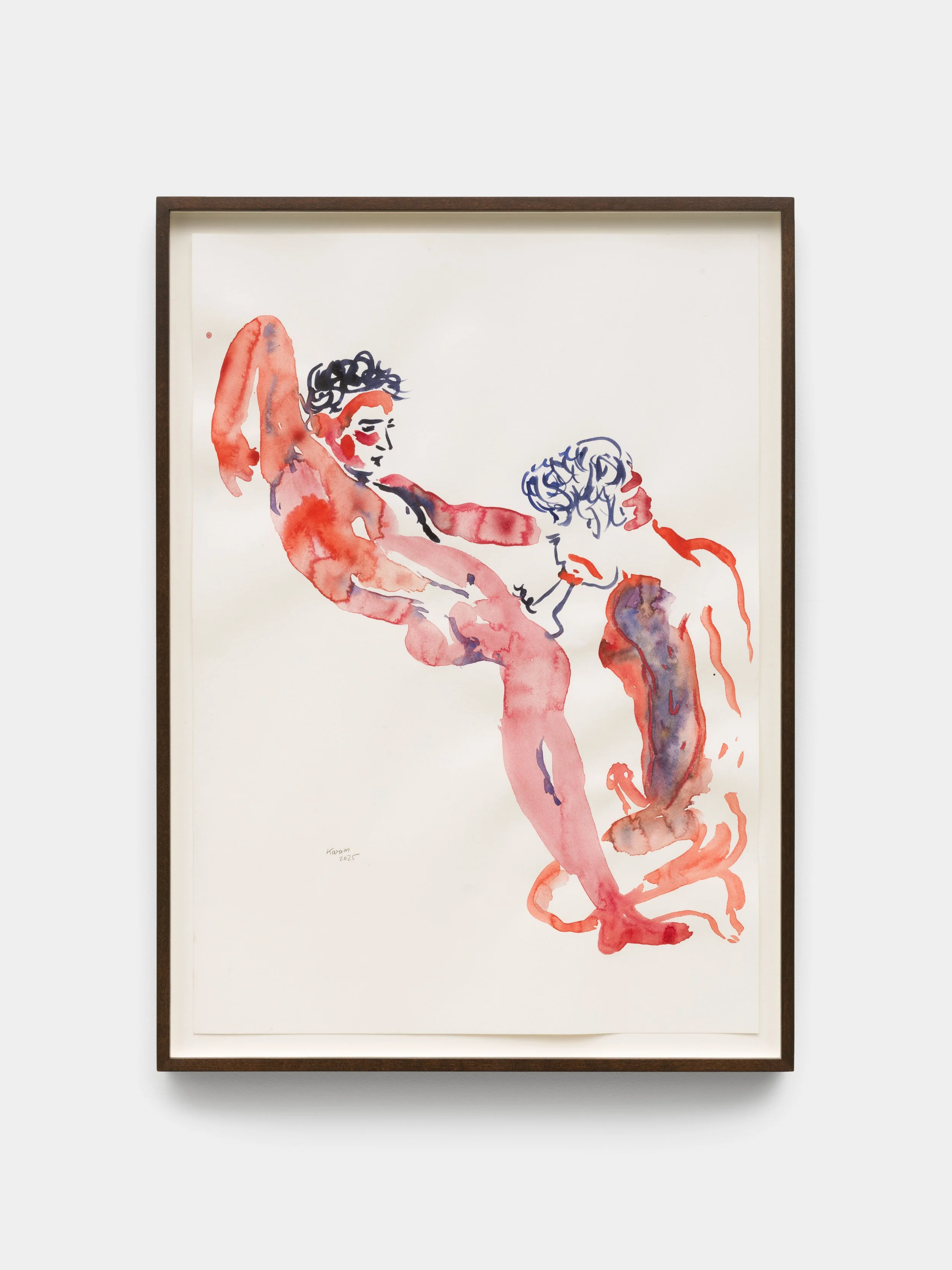 Trace becoming form III, 2025
Watercolour and crayon on paper
42 x 29.7 cm