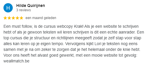 Webteksten leren schrijven - review Hilde