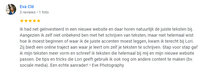 Webteksten leren schrijven - review Eva