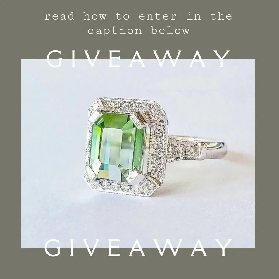 GIVEAWAY time! The day has arrived. This is how you enter to win this beautiful green tourmaline and diamond dress ring valued at $3800 and it's free.

-follow the fardell collection
- like and comment tagging  a friend
-share this post as a story an