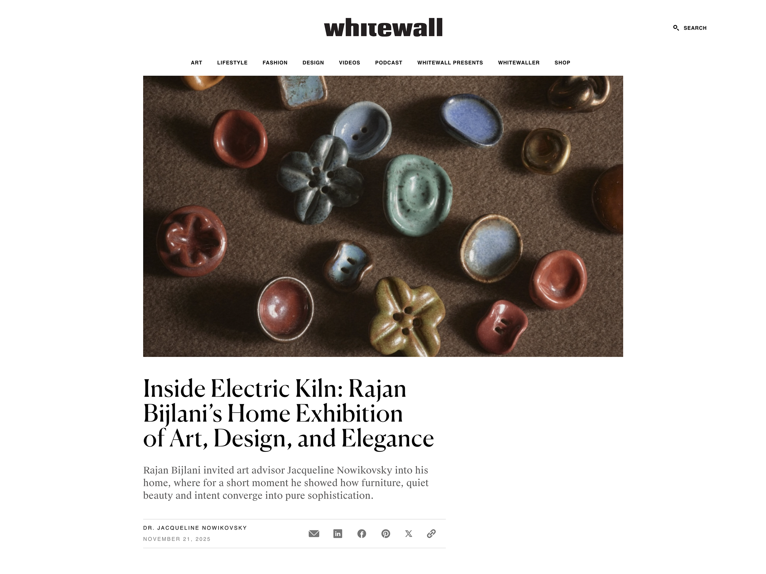 Inside Electric Kiln: Rajan Bijlani’s Home Exhibition of Art, Design, and Elegance