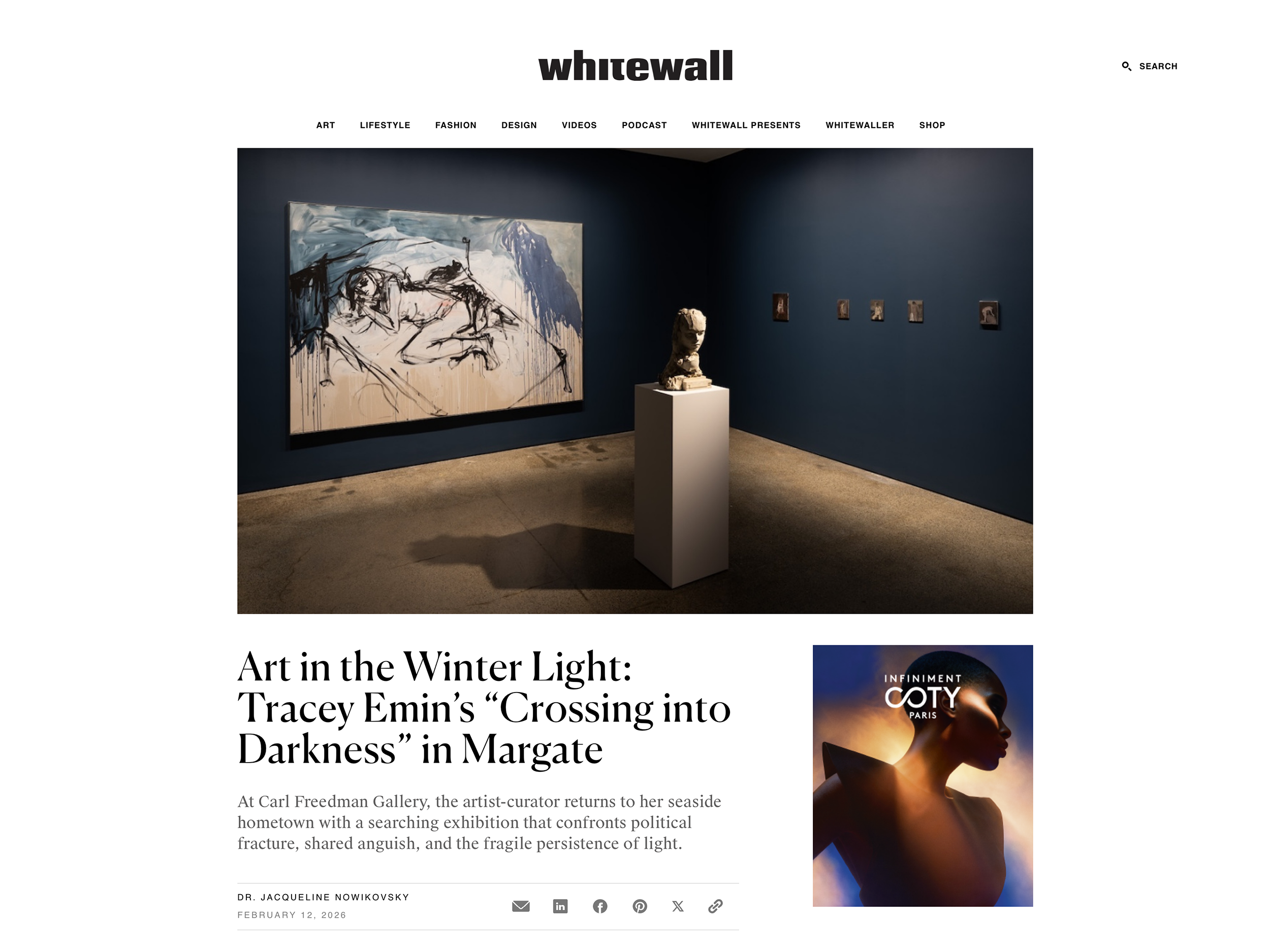 Art in the Winter Light: Tracey Emin’s “Crossing into Darkness” in Margate