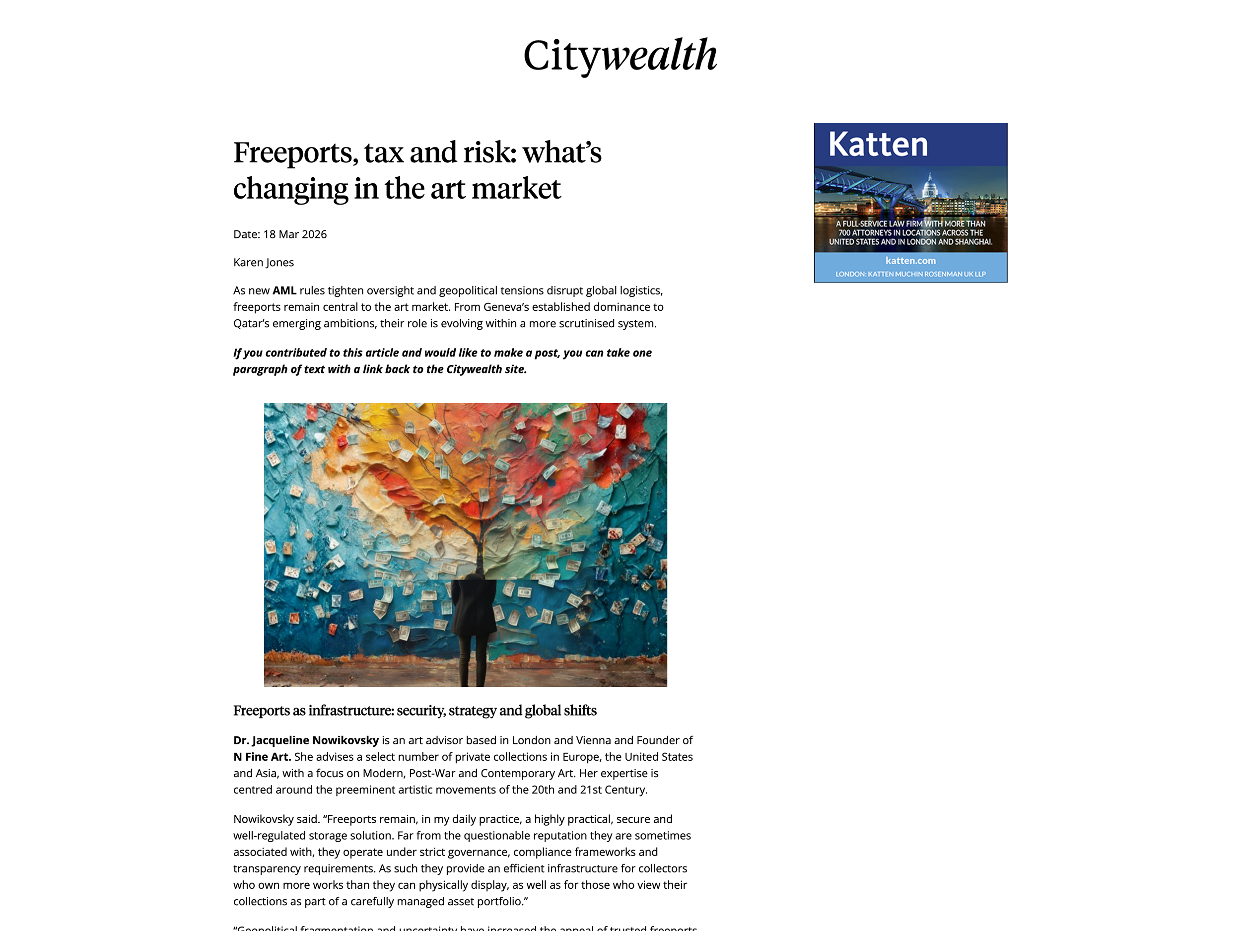 Freeports, tax and risk: what’s changing in the art market
