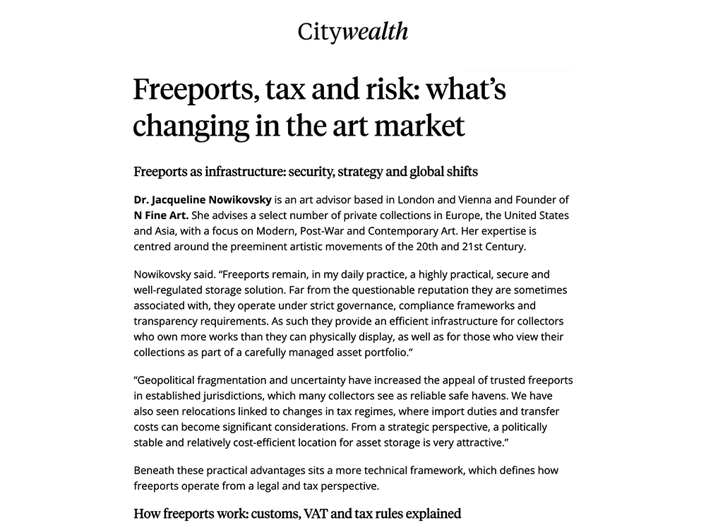 Freeports, tax and risk: what’s changing in the art market