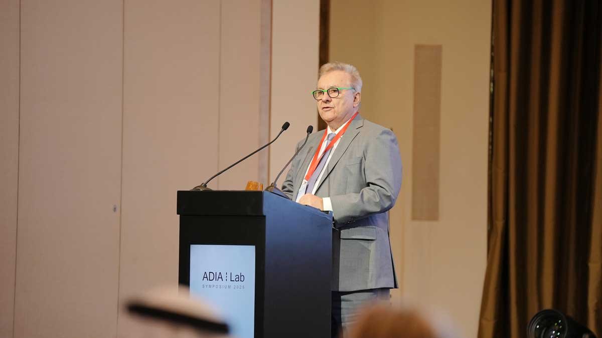 Dr. Horst Simon speaking at the ADIA Lab Symposium 2025