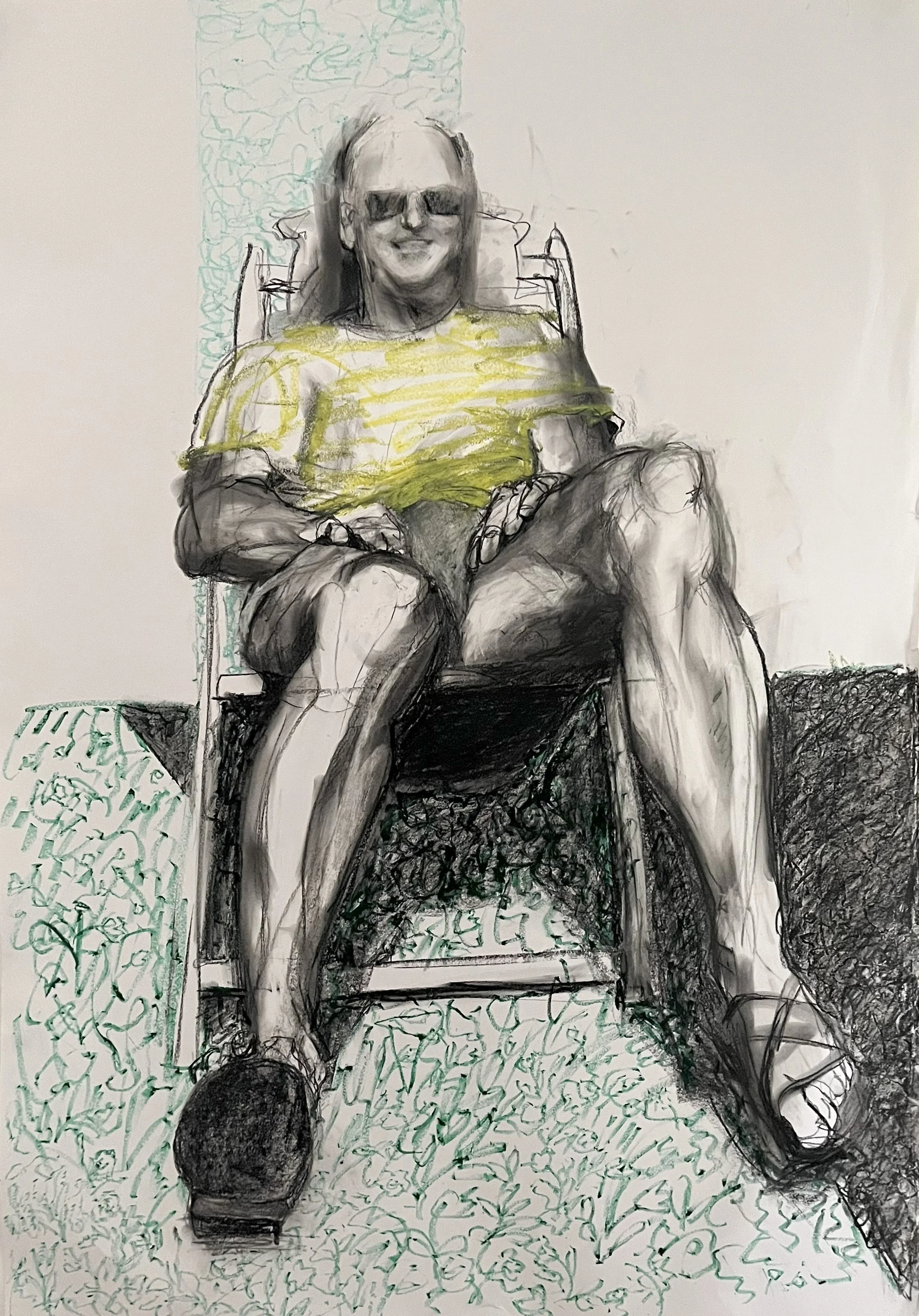 Remembering Bob | 100 x 70cm | Charcoal and pastel on paper