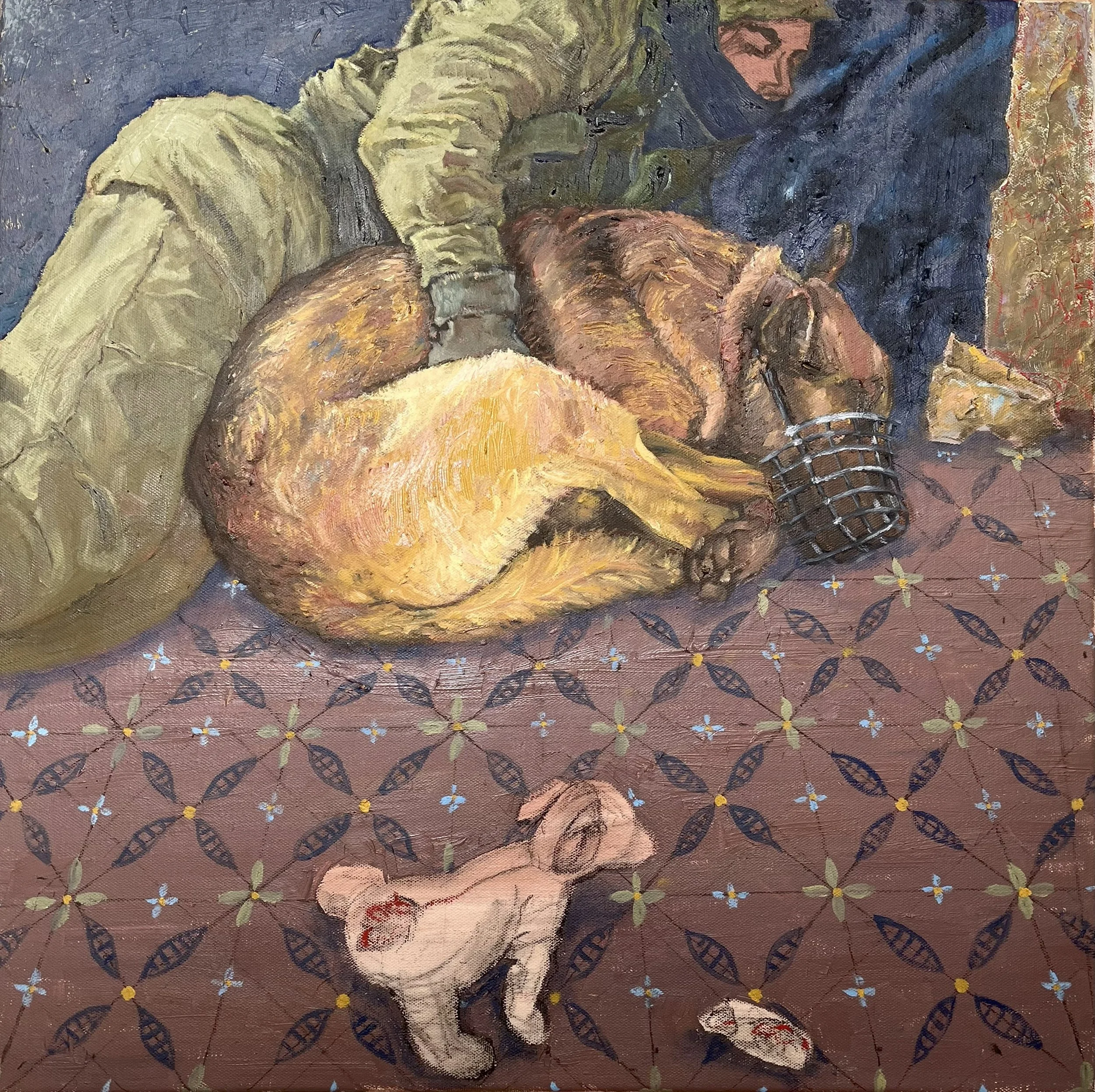 The Canines of Canaan 1 | 50 x 50cm | Oil on canvas