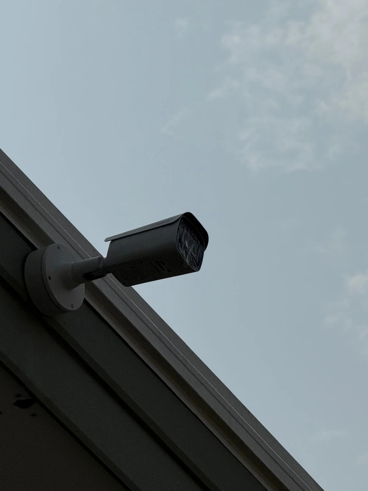 Exterior housed CCTV camera