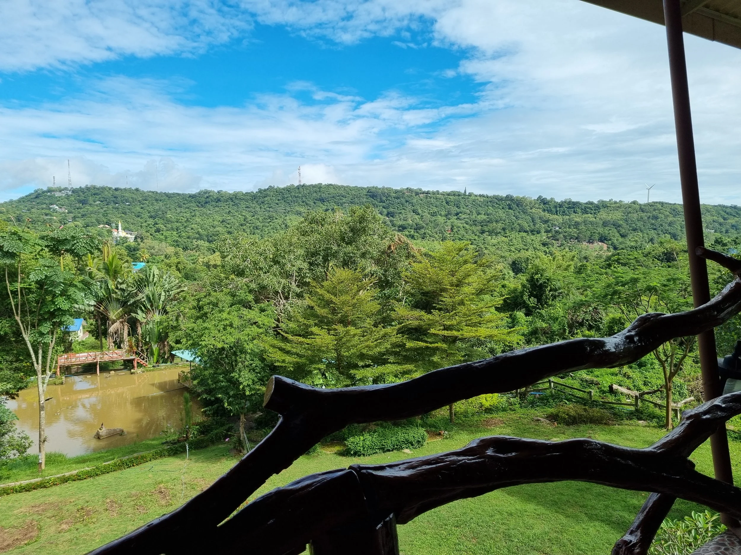 View of Khao Yai Thiang from the dining area at Kem Muaythai Gym