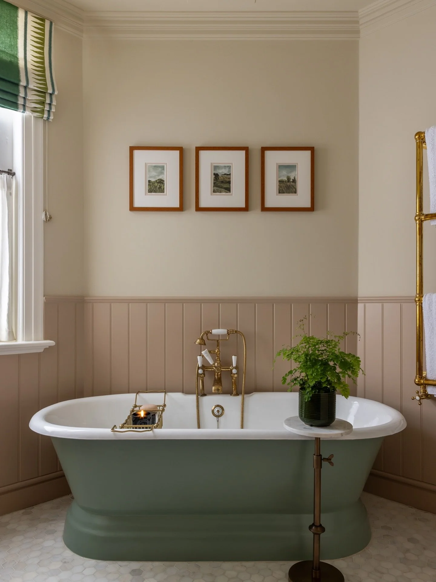 Swipe left for Before &amp; After

This bathroom was a complete renovation, stripped back and reimagined in its entirety. We replaced all the sanitaryware, introduced a bespoke freestanding vanity, and a traditional bateau bathtub&mdash;this time in 