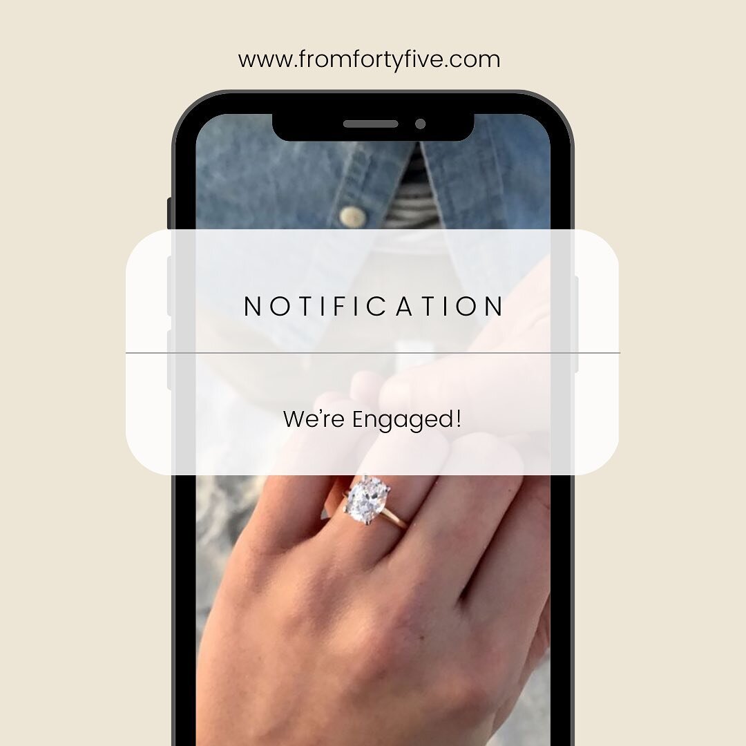 Our newest blog is now live on our website guys! It&rsquo;s all about what caption to choose to hard launch your engagement on Instagram 💍 

Read now at ⬇️
https://www.fromfortyfive.com/the-pink-blog/instagram-captions-for-the-newly-engaged

#fromfo