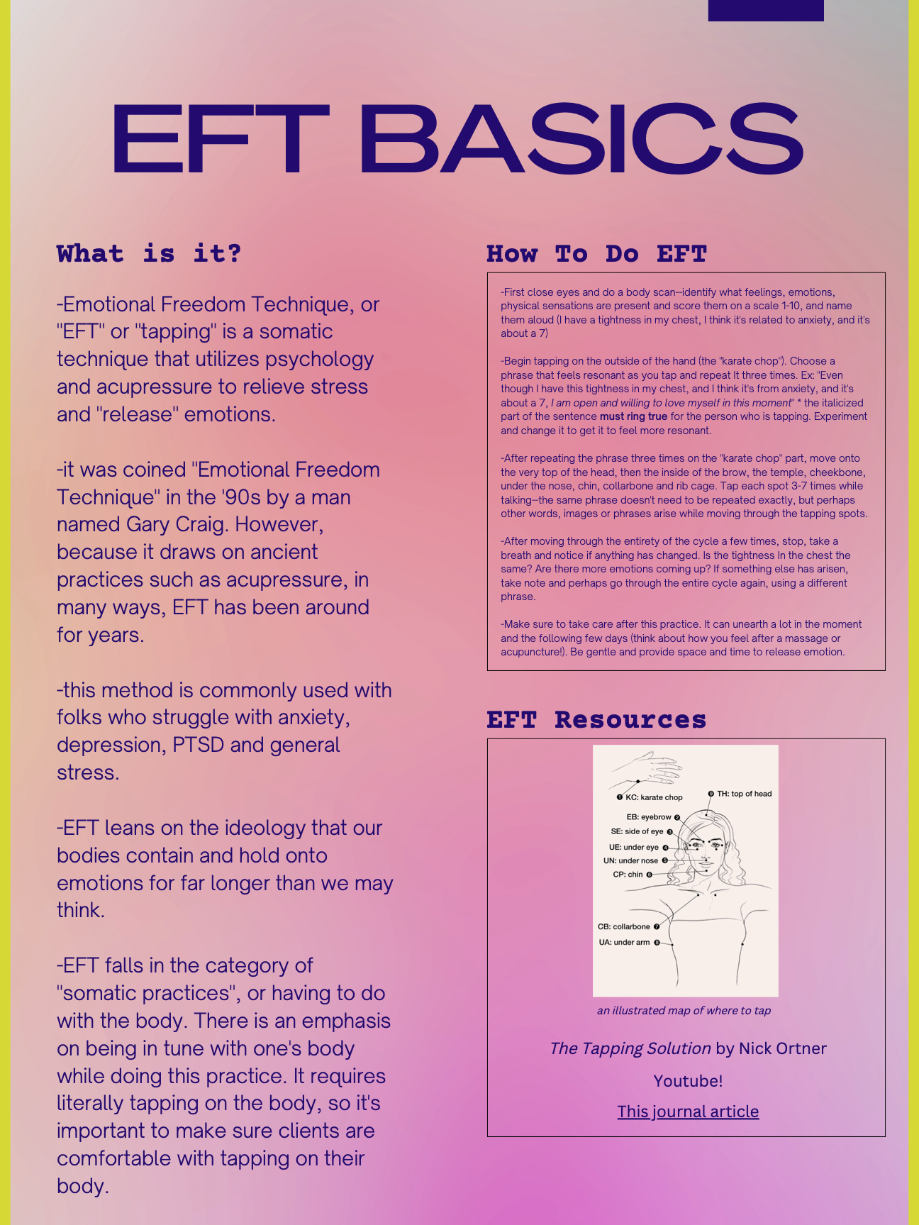 The Basics of Emotional Freedom Technique — Tender Co.