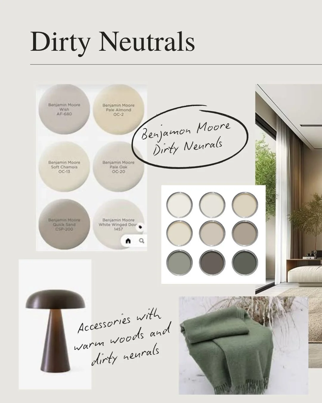 Neutrals will always have our hearts 🤍 but there&rsquo;s a new twist making waves in design: dirty neutrals.

Think muted, warm shades like sage, mushroom, and taupe&mdash;tones that feel grounded, layered, and just a little unexpected. They bring d