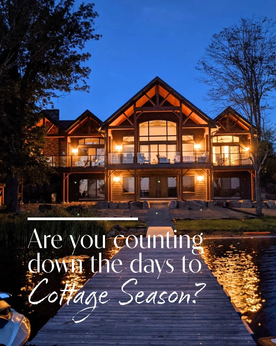 Are you counting down the days to cottage season?

This lake house began as a beloved family retreat &mdash; and evolved into a newly built home designed for the next generation of memories.

Our Lakehouse Design Build &amp; Decorate project replaces