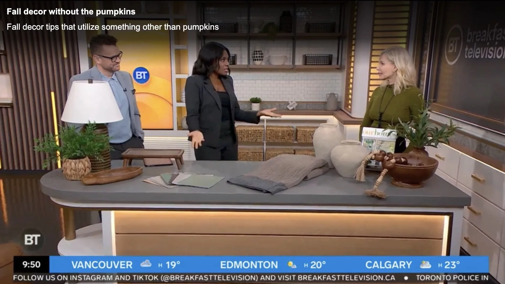 Brown Is the New Orange: Jackie Glass Shares Fall Design Trends on Breakfast Television