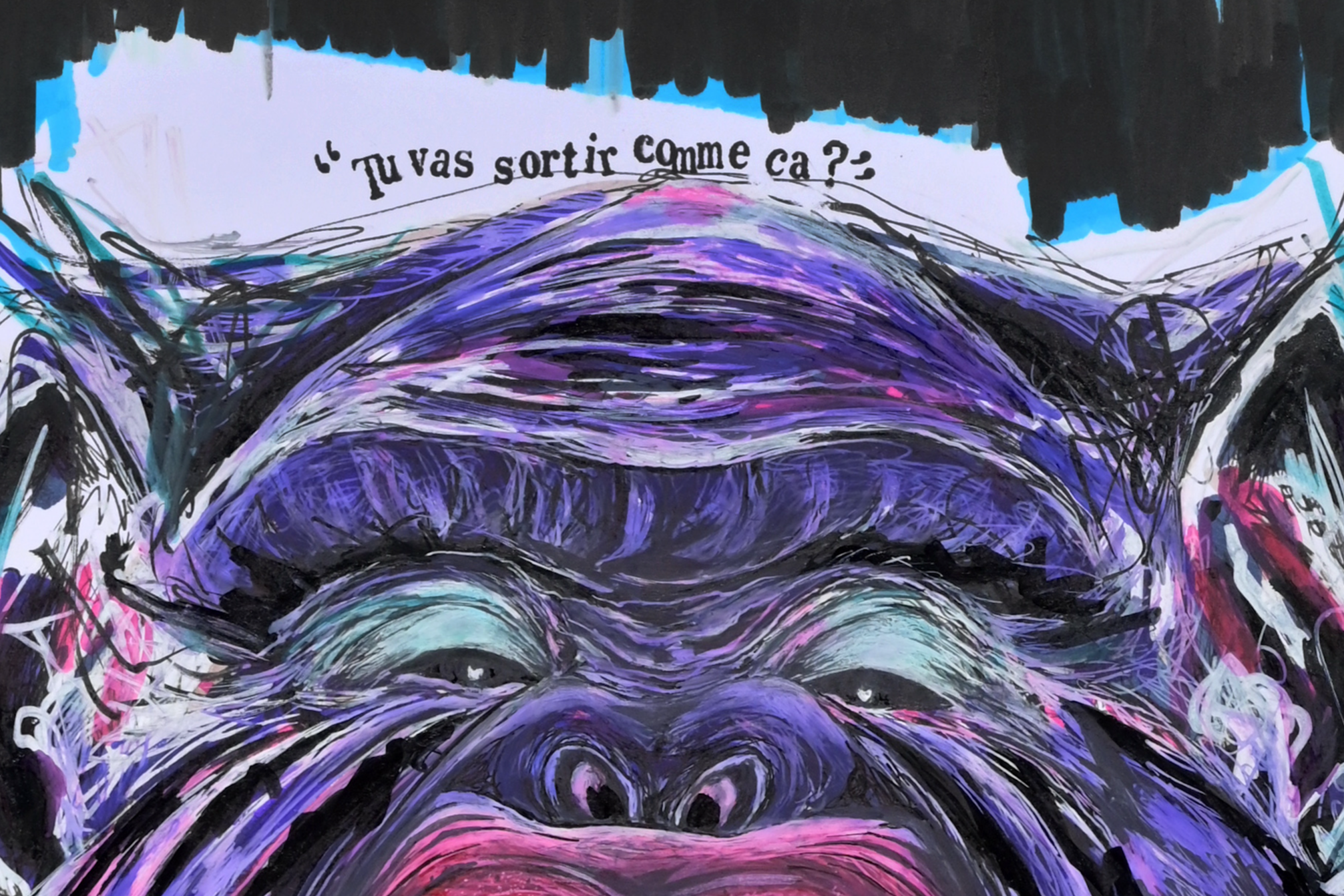 "Tu vas sortir comme ça ?”
- Dessin - 29,7x42 cm.
