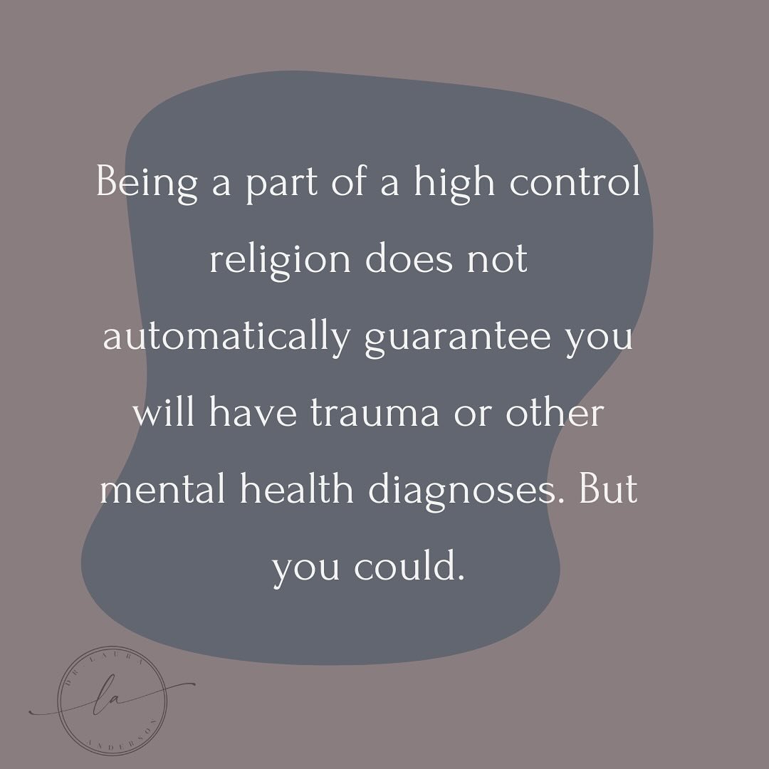 Until recently, some of the most prominent voices in the post-religious mental health spaces have suggested that participating in religion, especially high control religion, guarantees a diagnosis of trauma and other  mental heath diagnoses. Essentia