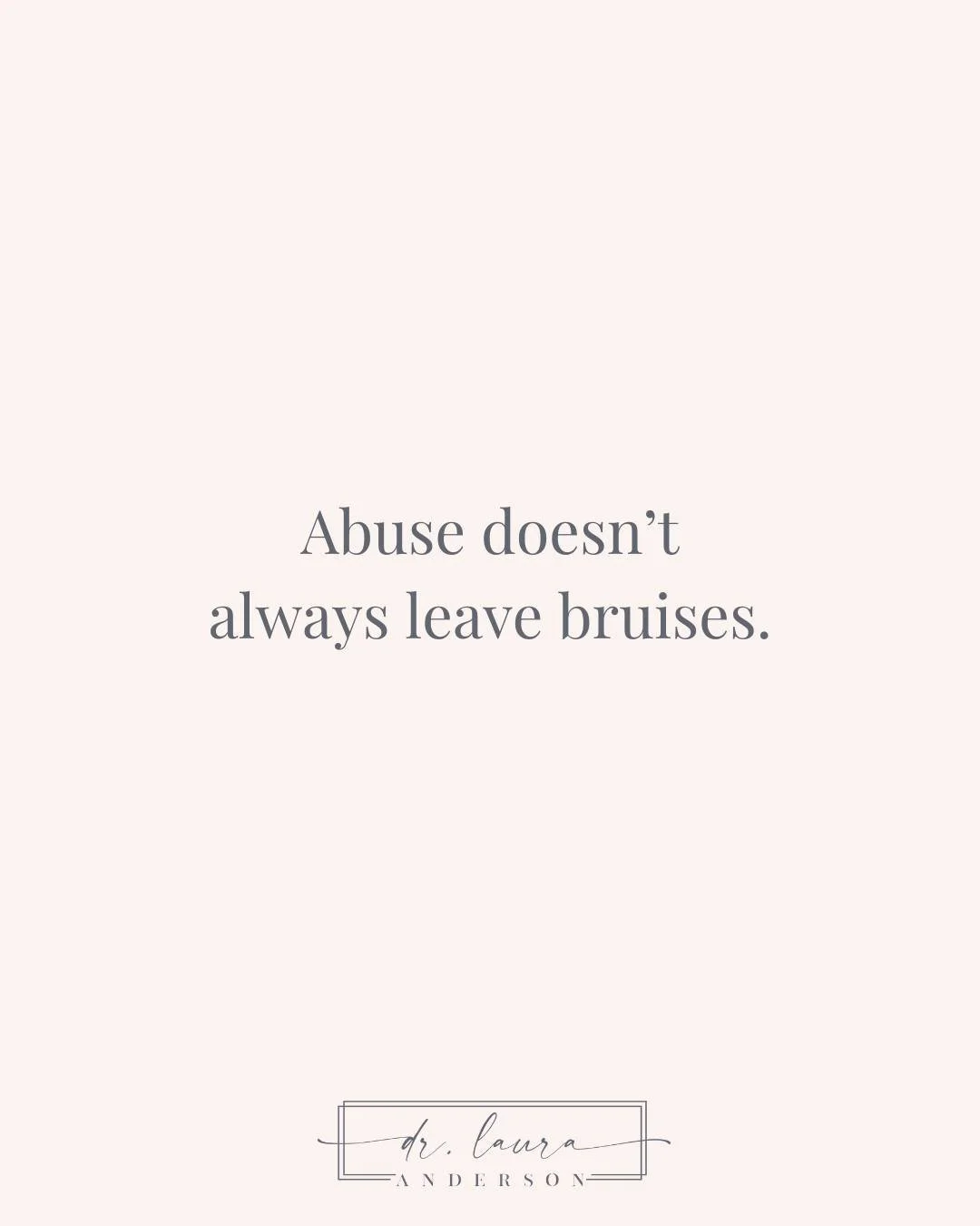 Emotional abuse is real abuse.

So is spiritual abuse.

So is financial abuse.

So is coercion that hides behind theology.

When we only associate domestic violence with physical harm, we miss the full picture of how power and control can be weaponiz
