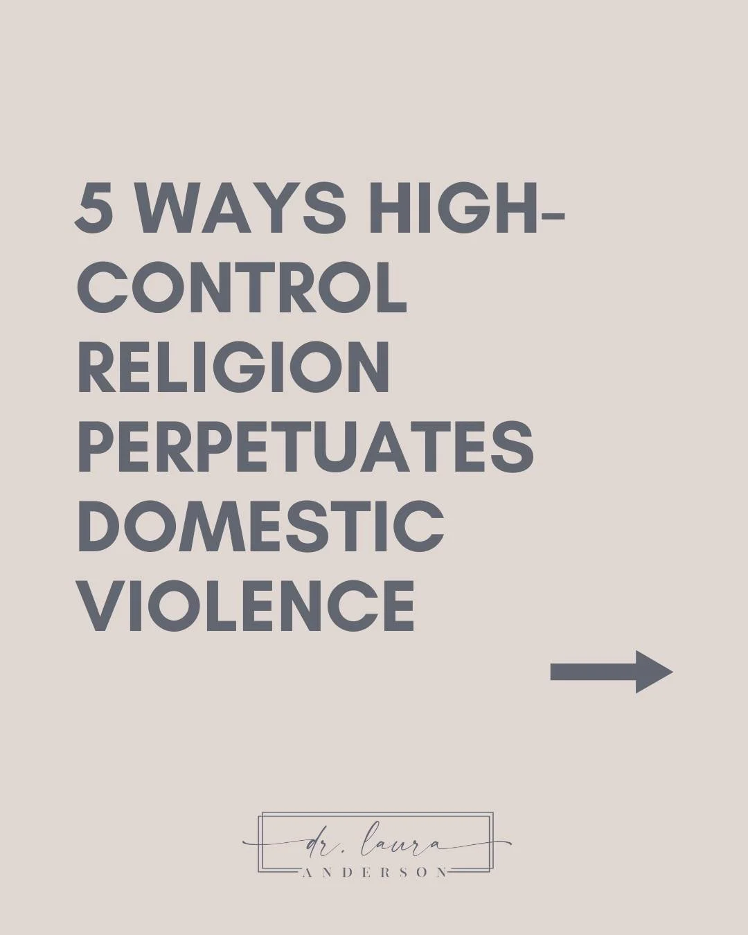 High-control religious systems often create the perfect storm for domestic violence to go unnoticed, unchallenged, and unhealed.

When submission is spiritualized and abuse is minimized, survivors are left carrying unbearable burdens in silence.

💬 
