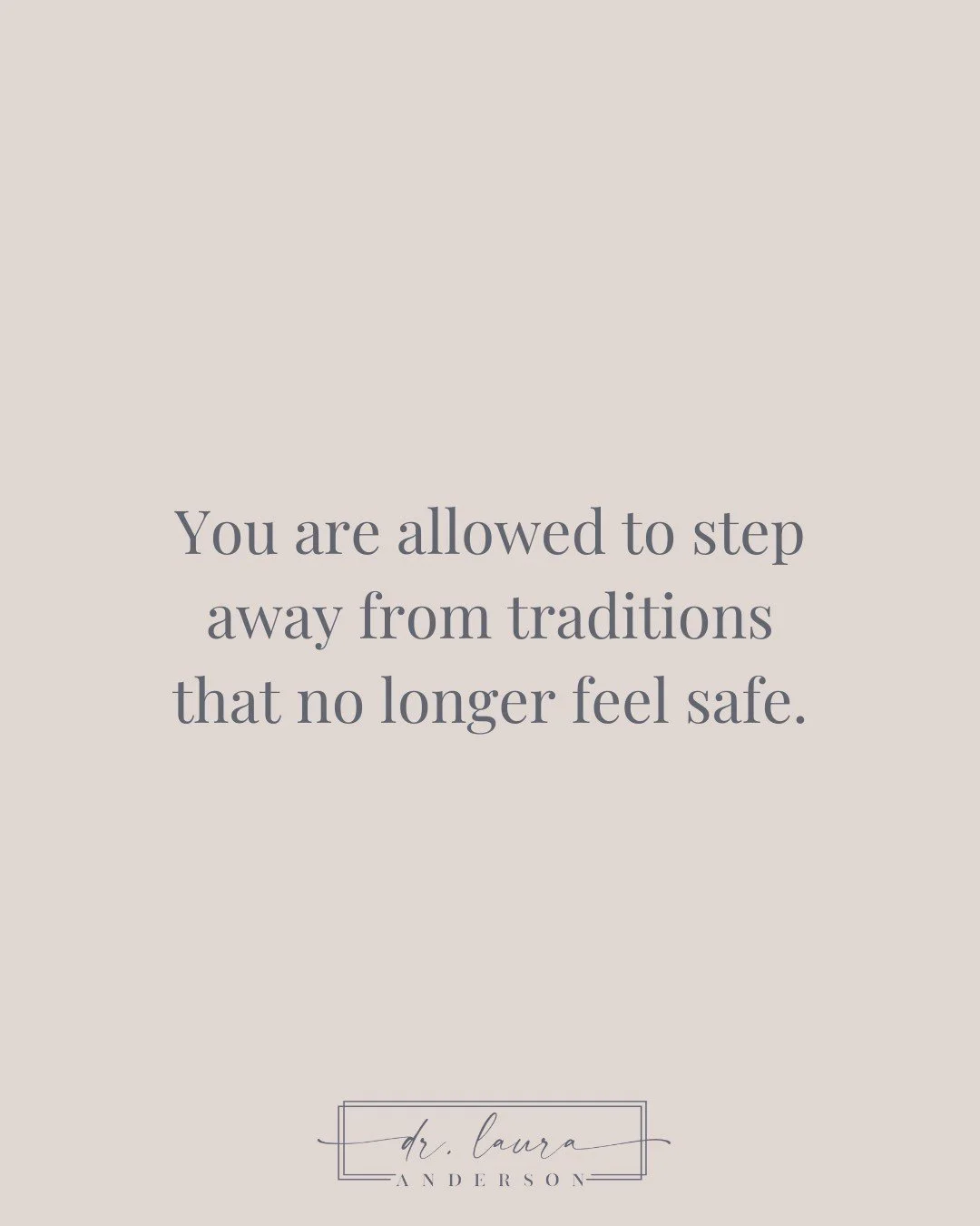 Just because you&rsquo;ve always done something doesn&rsquo;t mean you have to keep doing it.

If a holiday ritual, family event, or religious tradition activates old wounds&mdash;it&rsquo;s okay to say no.

Healing from religious trauma means giving