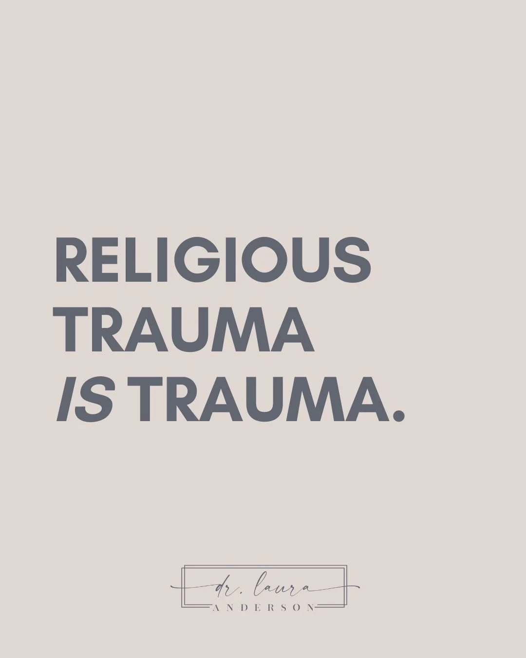The question I am asked most frequently is &ldquo;what is religious trauma?&rdquo; And my answer is: &ldquo;religious trauma IS trauma."

Trauma is not the thing that happens to us but the way that our bodies and nervous systems respond to anyth