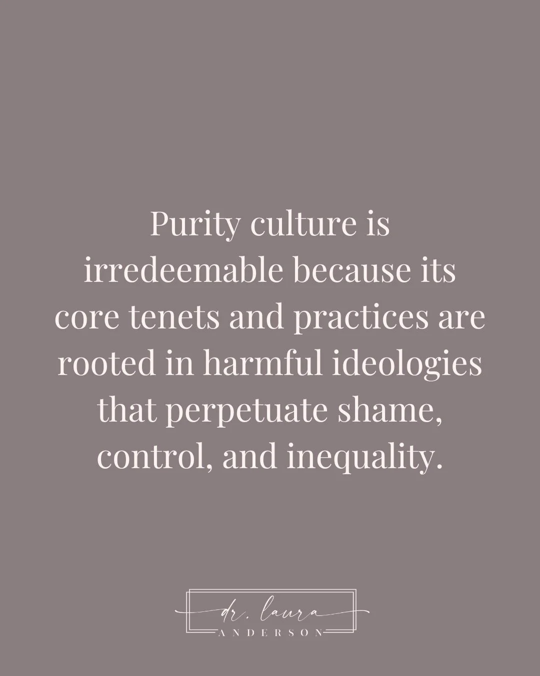 I&rsquo;m often asked if there are any redeeming qualities of purity culture&ndash;that is, are there any parts that should be saved, redefined, or repackaged.

My answer is always an emphatic &ldquo;no&rdquo;.

Is any system or ideology that is buil
