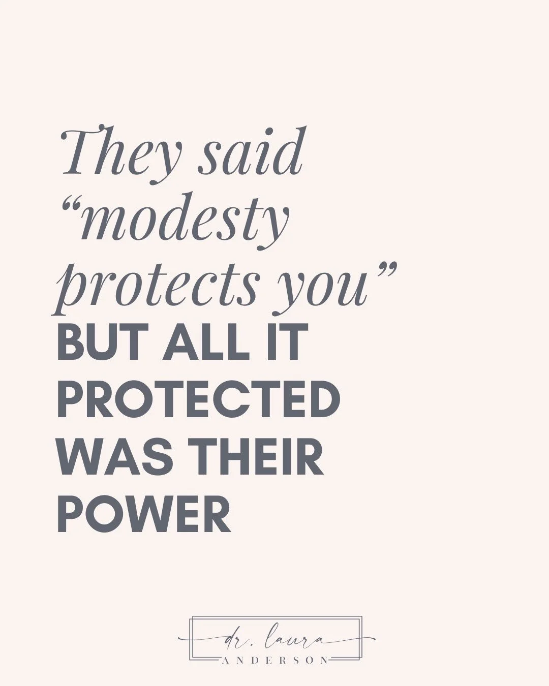 Purity culture taught many of us that if we were modest enough, obedient enough, ashamed enough&mdash;we&rsquo;d be safe.

But modesty wasn&rsquo;t protection.

It was a system designed to blame victims, police bodies, and shame anyone who didn&rsquo