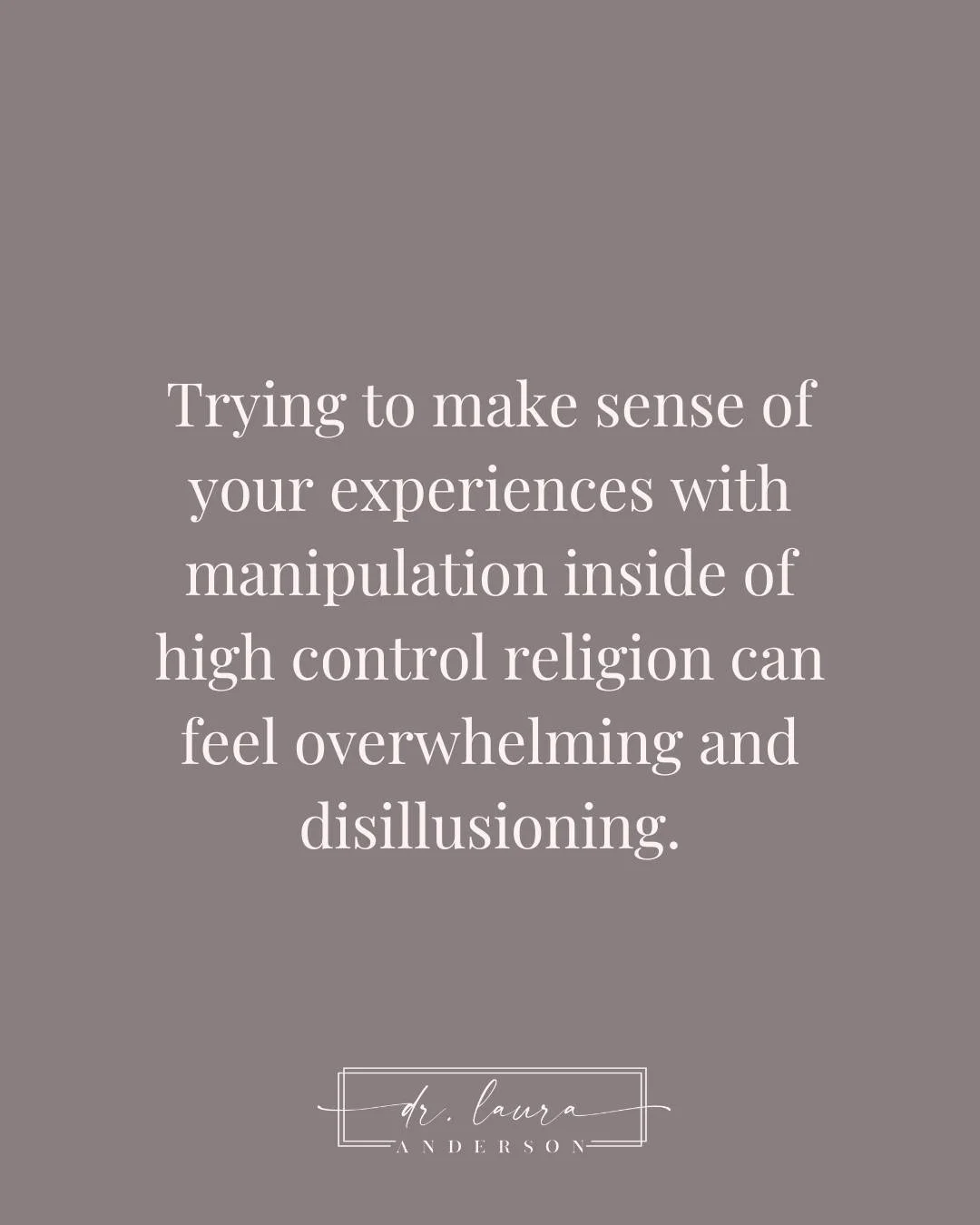 One of the things that can be difficult to understand when recovering from high control religion is the way manipulation tactics were used in every area and how they impacted you. It goes against some of the core pieces of who we are as humans.

That
