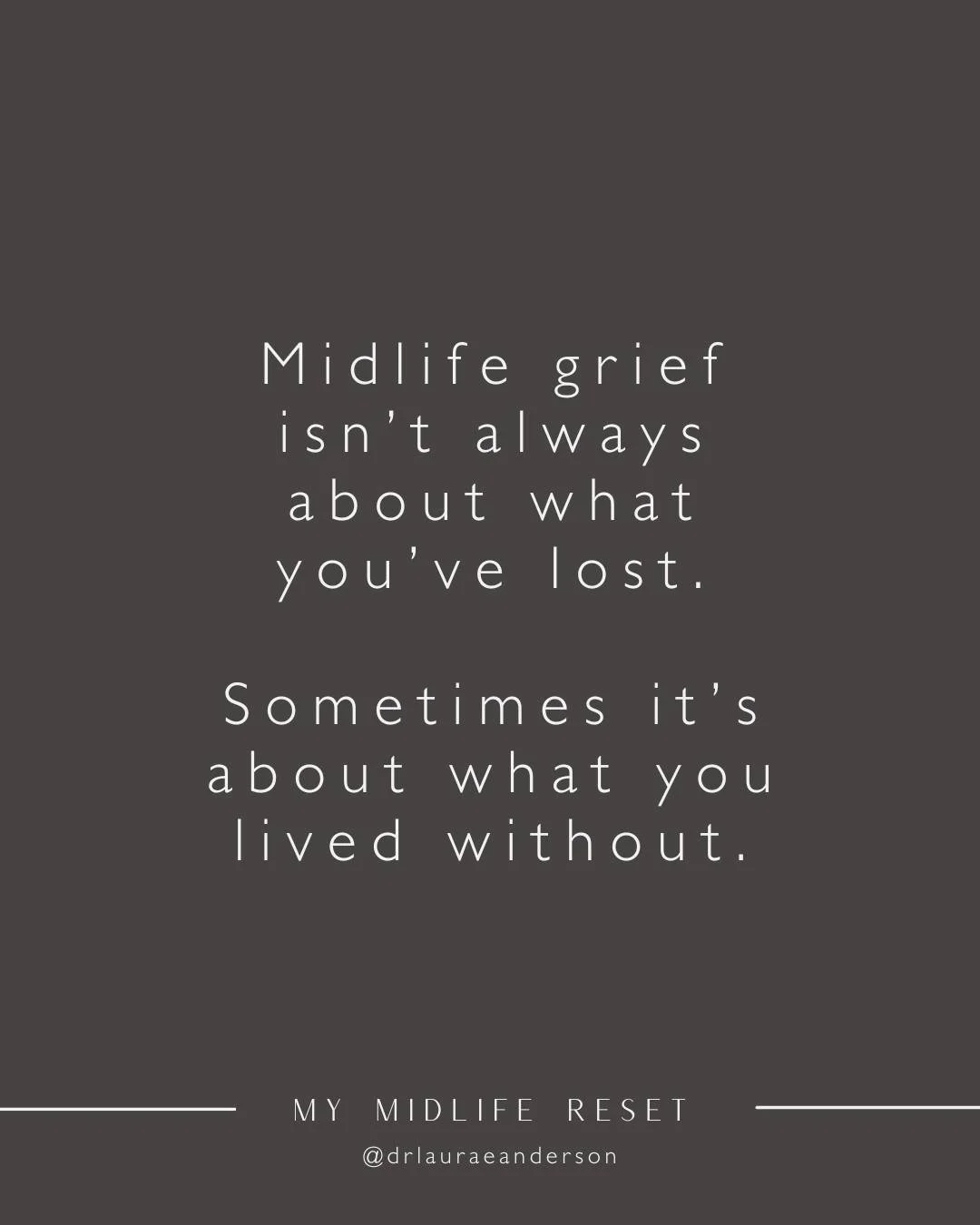 One of the more unexpected parts of midlife for many women is grief.

Not necessarily grief tied to a clear loss. But a quieter, more complex kind of grief. It&rsquo;s the grief for all of the time we&rsquo;ve spent surviving&hellip;for the relations