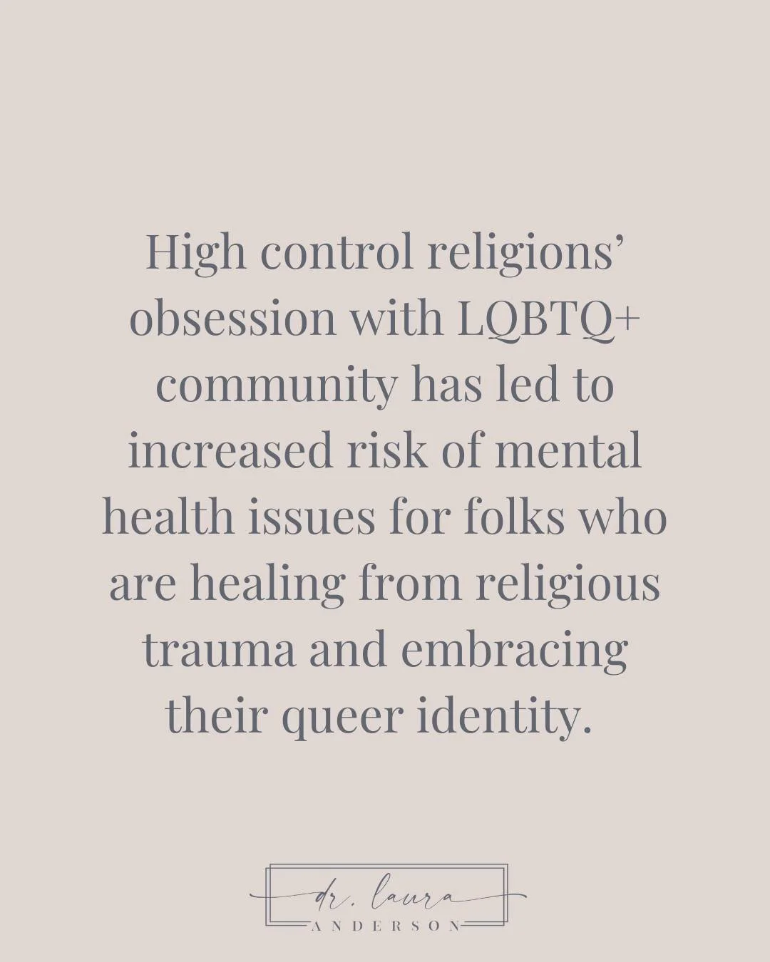 High-control religious environments place an enormous amount of focus on LGBTQ+ identities, bodies, relationships, and expression. Many queer individuals grow up under constant messaging that who they are is dangerous, sinful, deceptive, broken, or i
