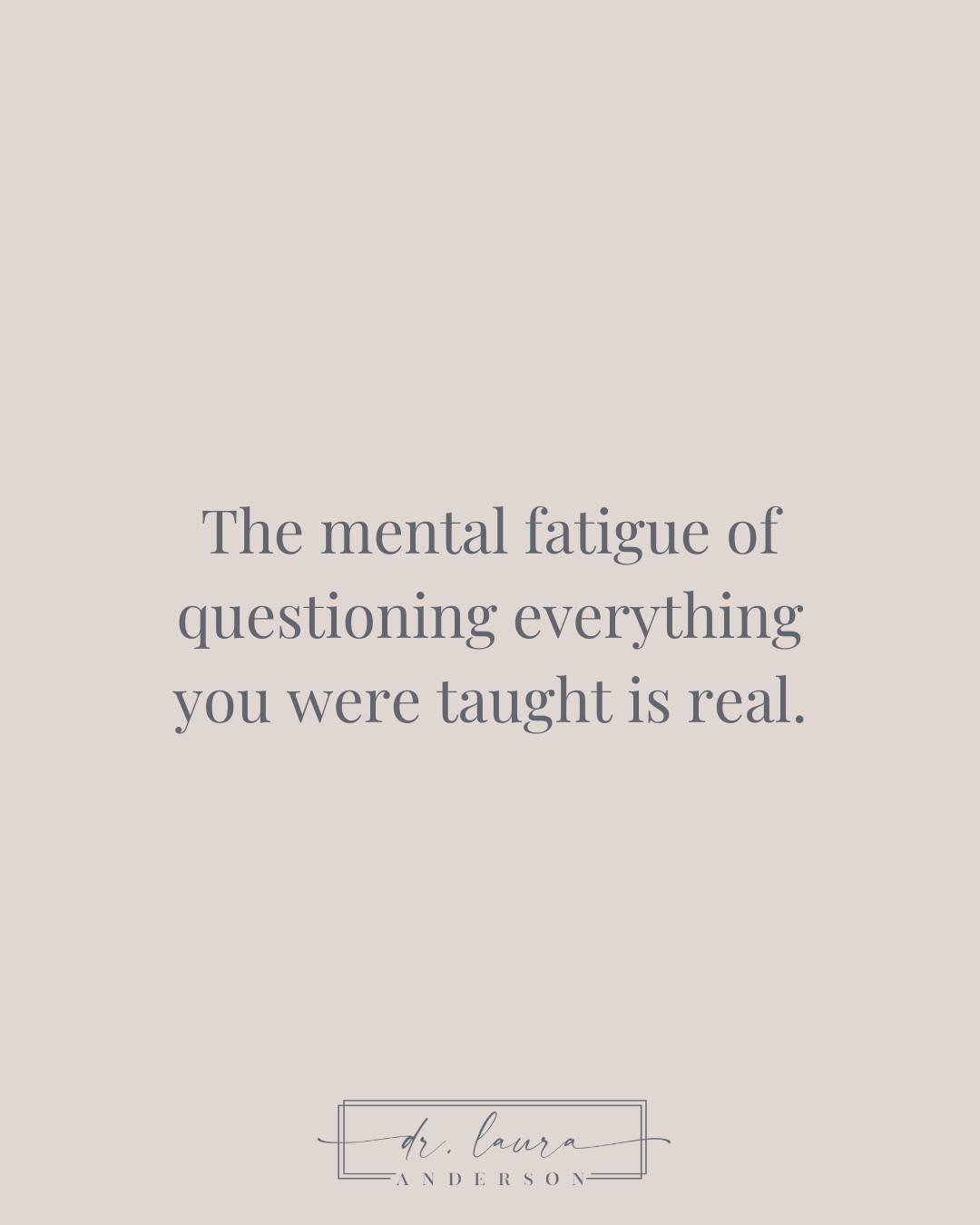 There&rsquo;s a part of the deconstruction process that people don&rsquo;t always expect, and it has less to do with changing what you believe and more to do with how tiring it can become to keep mentally engaging with so much of your internal world 