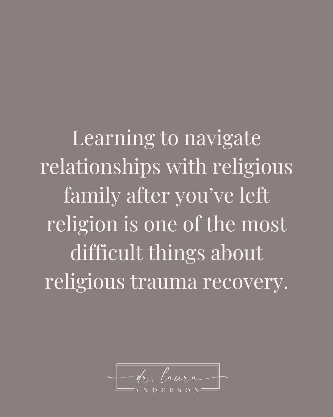 It&rsquo;s somewhat common to hear stories about people who have left high control religions and their family&rsquo;s negative responses to them.

Often it&rsquo;s the more extreme responses we hear about: being disowned, being threatened, being comp