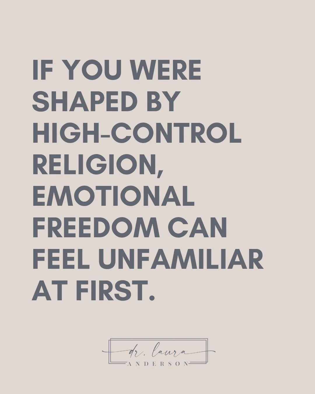 One of the more confusing parts of healing is that freedom doesn&rsquo;t always feel freeing at first. More often it feels uncomfortable, selfish, irresponsible, and even downright terrifying.  That&rsquo;s because many people raised in high-control 