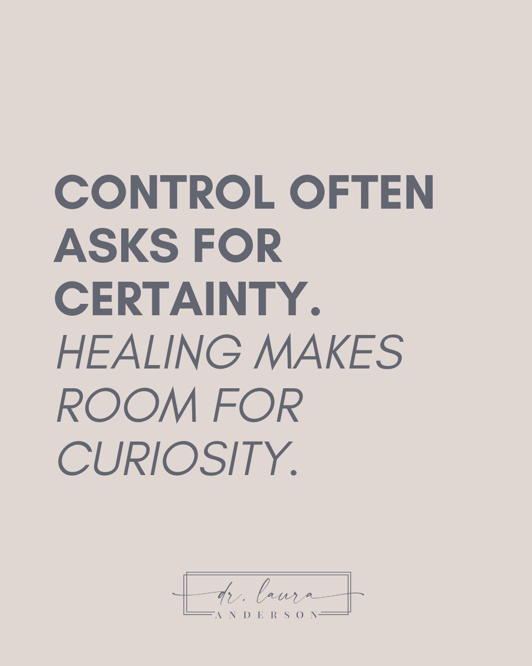 One of the things I notice in people recovering from high-control environments is how uncomfortable curiosity can feel. Most of them learned that certainty, which often looks like rigidity, was a virtue. Having the right answers meant that you were s