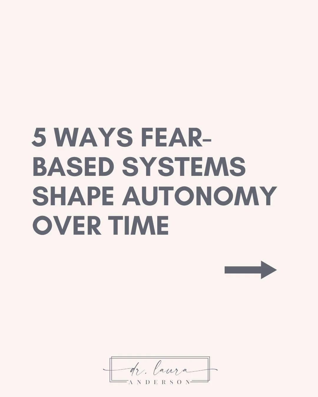 Fear-based systems don&rsquo;t only shape what we do. Over time, they can also shape how we make decisions, how we interpret discomfort, and how much we trust our own internal signals.

When someone has been in an environment like this, autonomy does