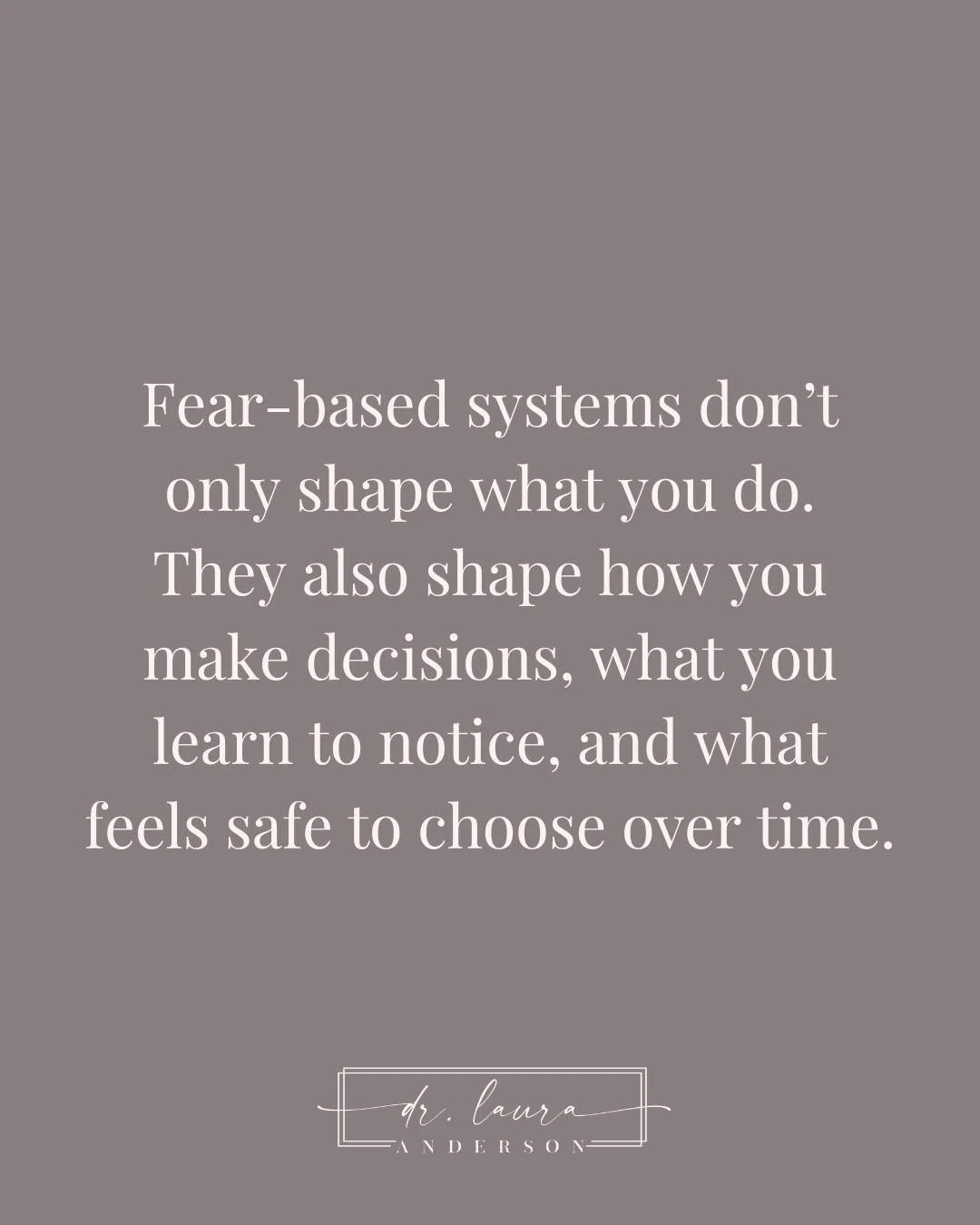 When we think about fear-based systems, we often think about the obvious rules. Things like what you could wear or who you could date, what music you were allowed to listen to, or the books that you could read. However, fear-based systems shame much 