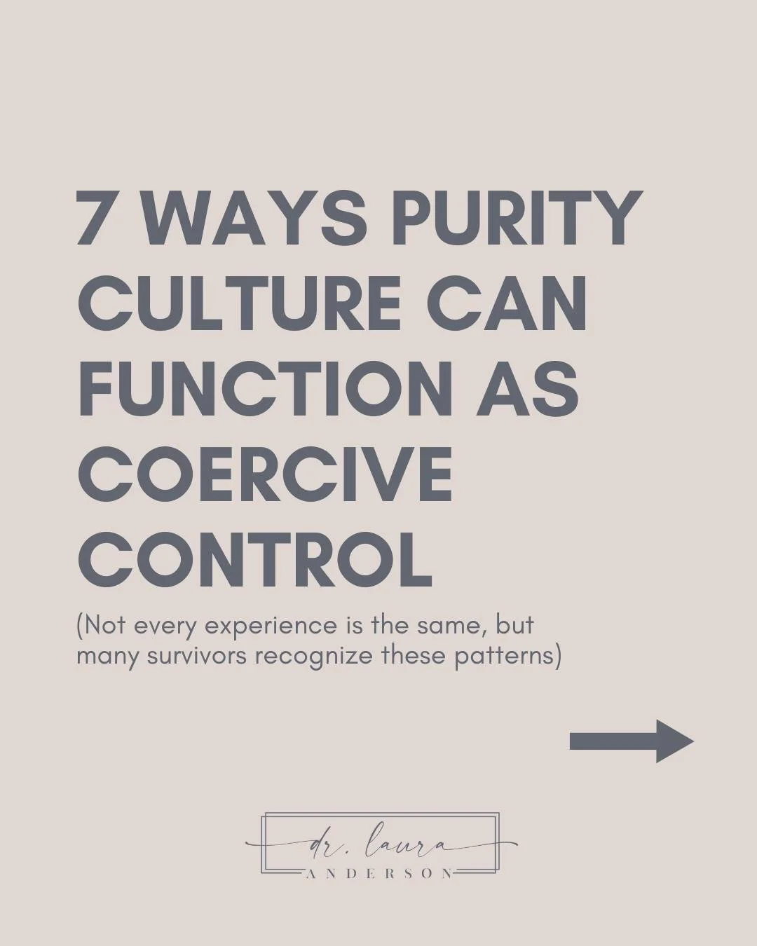 When people hear the phrase coercive control, they often think of intimate partner violence. But coercive control can also exist within systems, institutions, and communities that use fear, shame, and power to shape behavior.

For many people, purity