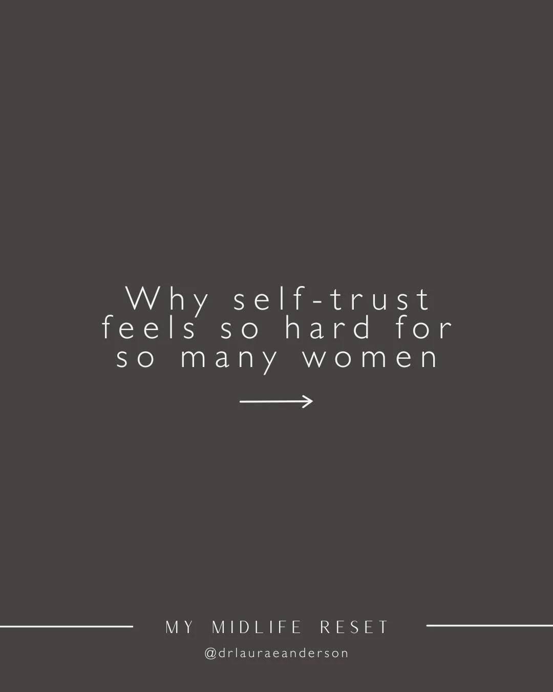 A misconception that I want to dispel about self-trust is that it&rsquo;s a feeling. 

Like this moment where everything suddenly becomes clear. Or magical certainty where you know exactly what to do. But most of the women I know who trust themselves