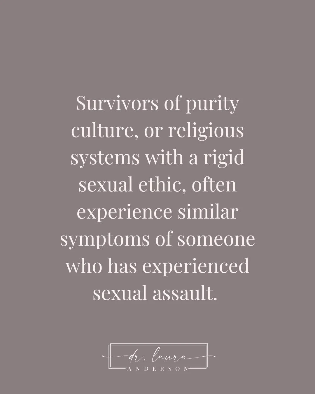 One of the things that surprised me most in my work with purity culture survivors wasn&rsquo;t simply how much shame they carried&mdash;it was how familiar many of their symptoms showed up.

Many people who grew up in rigid religious sexual systems (