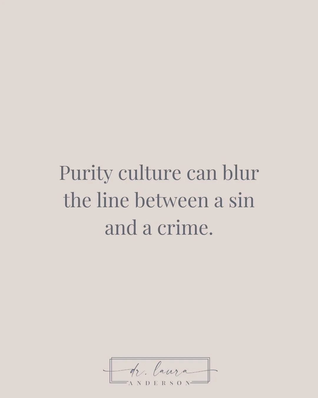 One of the ways high-control systems can create confusion around sexuality is by blurring the difference between a sin and a crime.

A moral belief is about how a person understands their own values, choices, and actions.

A crime is about a violatio