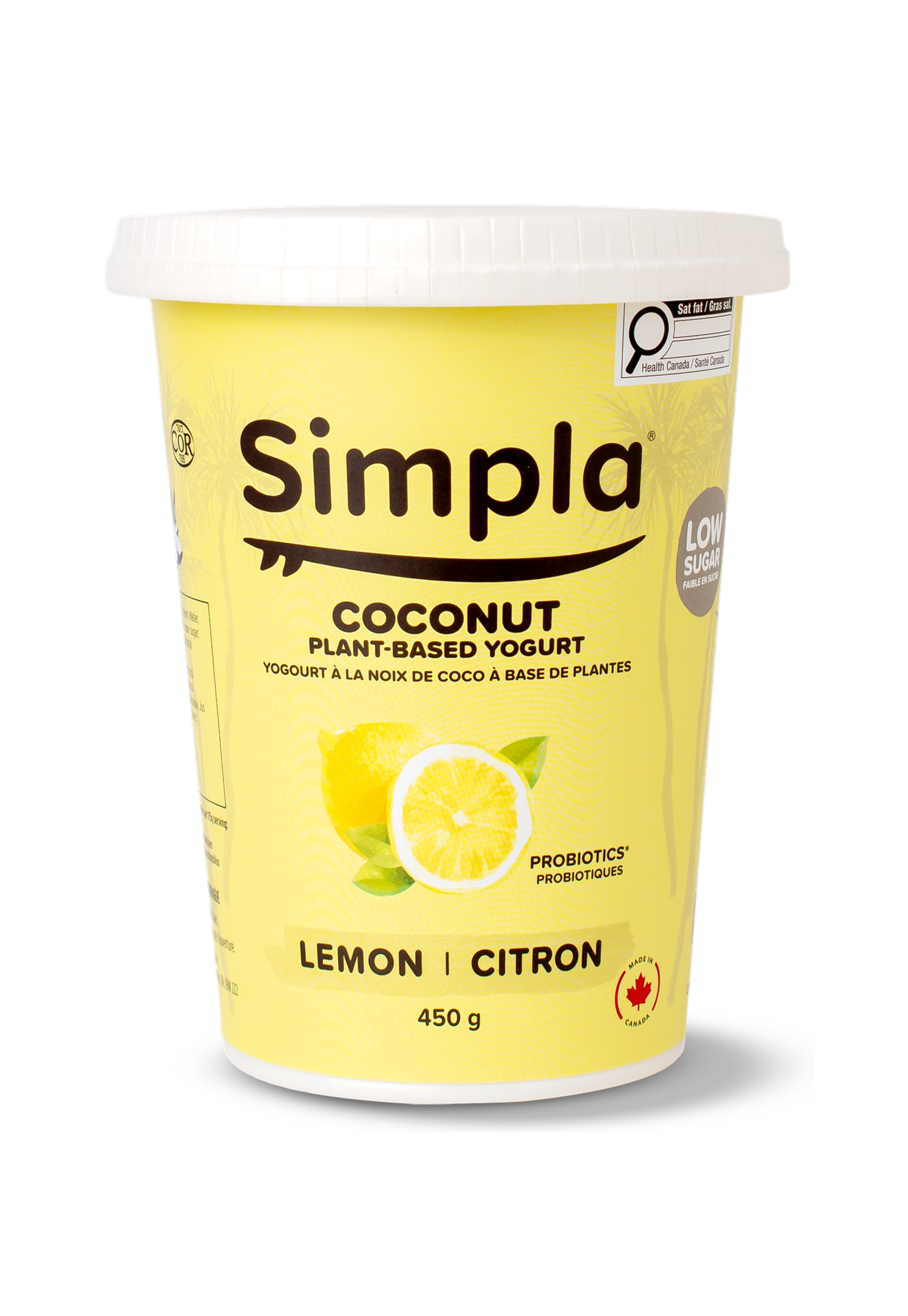 Simpla plant-based coconut yogurt with live probiotics and low sugar