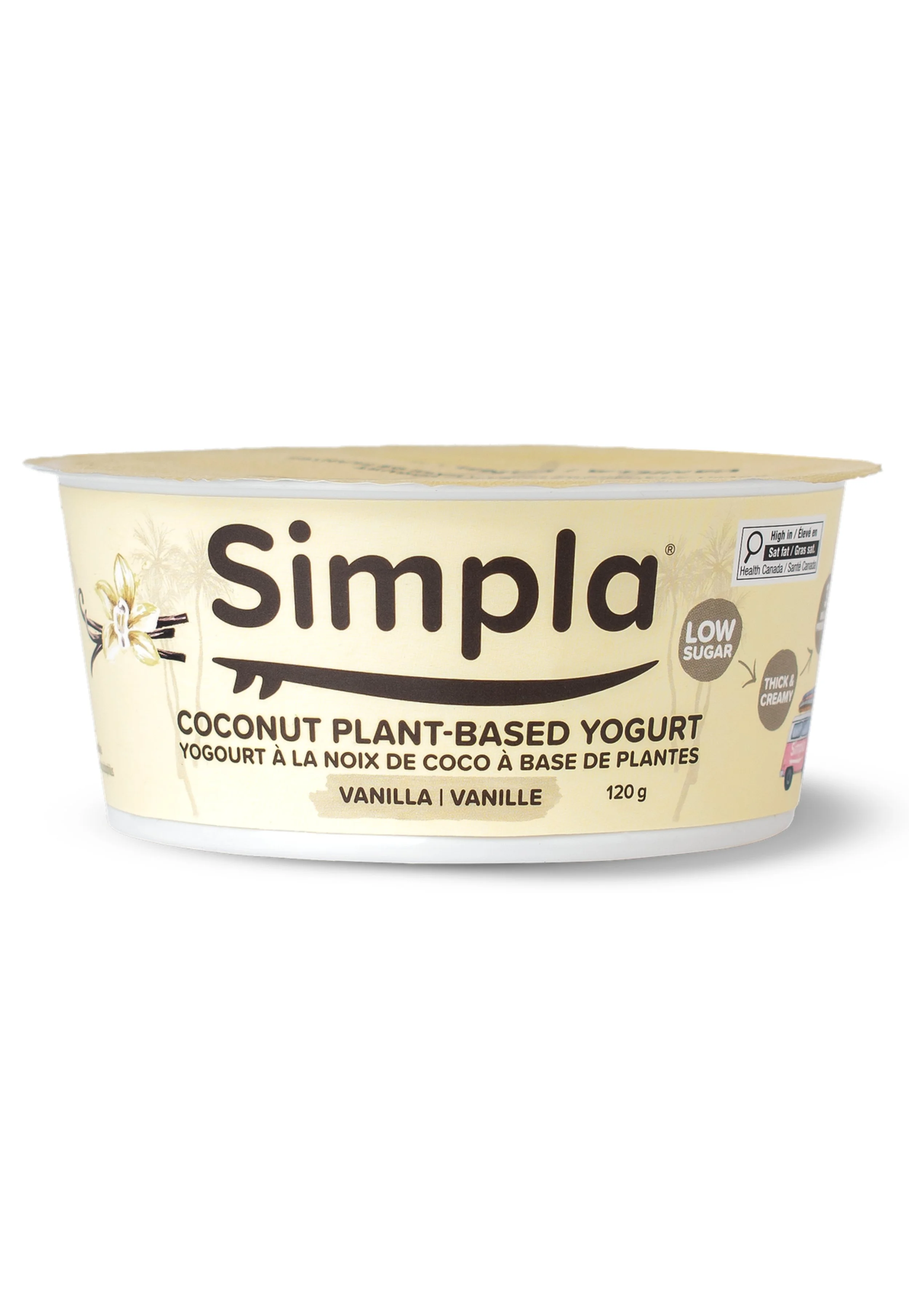 Simpla probiotic coconut yogurt made from organic coconuts — vegan and gluten-free